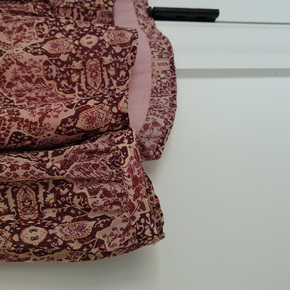 MADEWELL DRAWSTRING TOP IN KALEIDOSCOPE PRINT BLUSH BLOUSE SIZE S - Picture 8 of 14